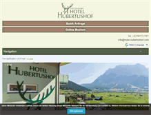 Tablet Screenshot of hotel-hubertushof.com